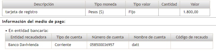 Descripción del pago