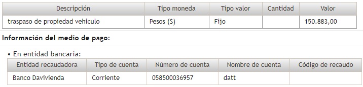 Descripción del pago 